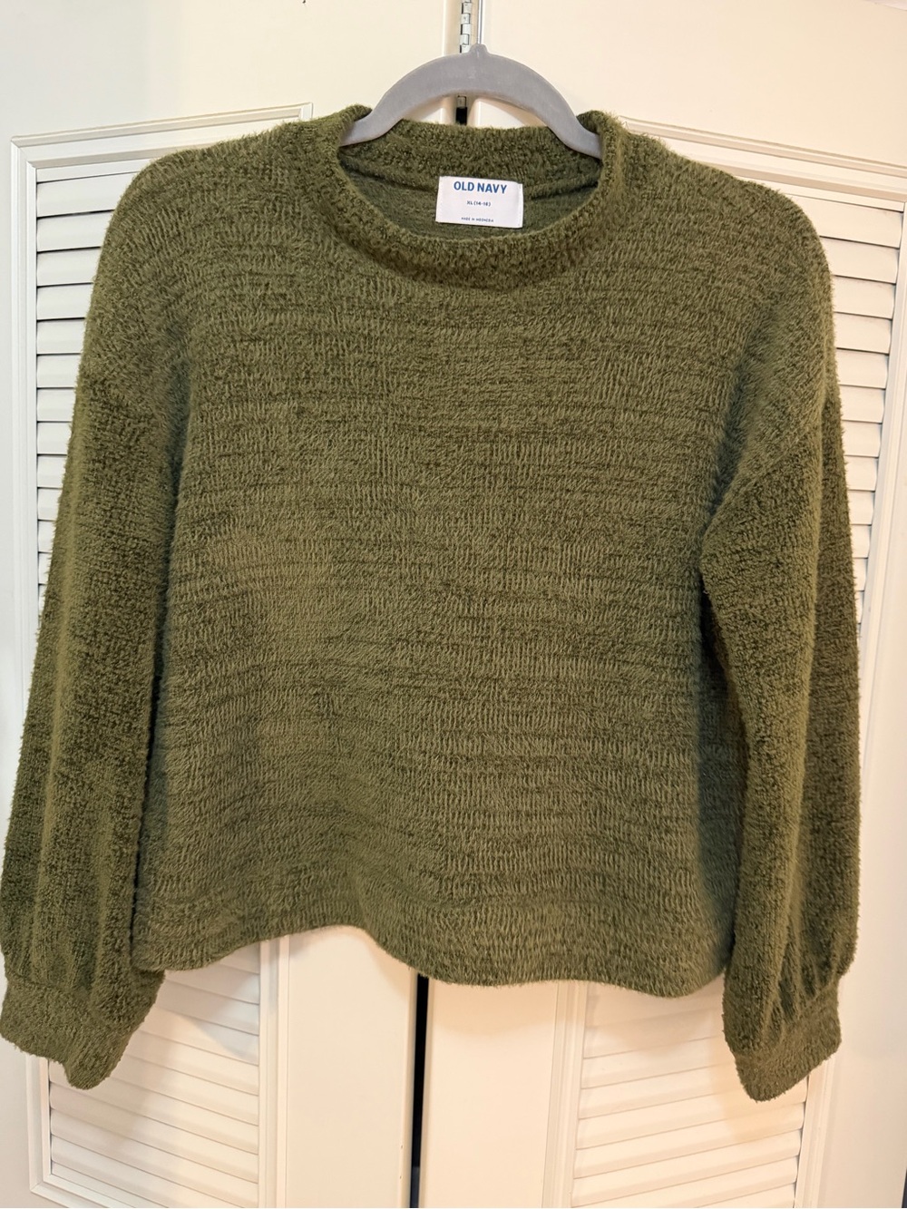 Old Navy • Cozy Crewneck Sweater • Olive Green, Size XL